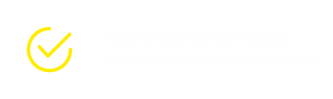 Ikona z hasłem &bdquo;Wybierasz trenera, kt&oacute;ry pasuje do twoich wymagań&rdquo;